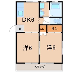 近江内コーポの物件間取画像